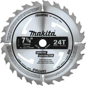 7‑1/4" 24T Carbide‑Tipped Circular Saw Blade, Framing/General Purpose